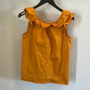 J.Crew cotton ruffle tank